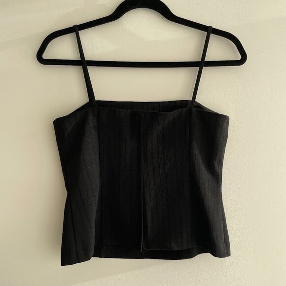 pinstripe 90's bustier top - Picture 2 of 4